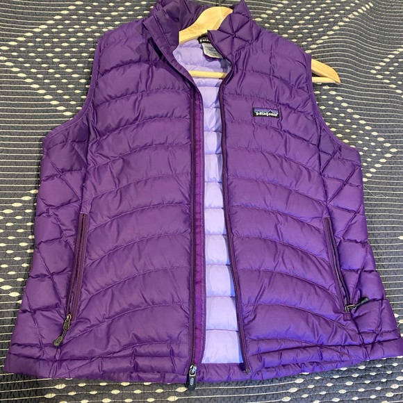 Patagonia Goose Down Quilted Puffer Vest Women L - Picture 6 of 8
